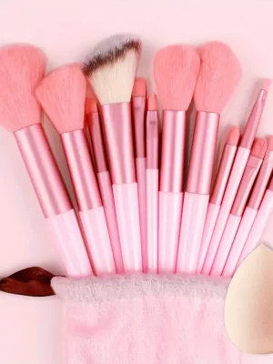 13 Stk Myke Fluffy Makeup Børster Sett