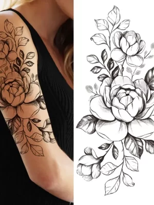 Tatoveringsklistremerker Blomst for kvinner