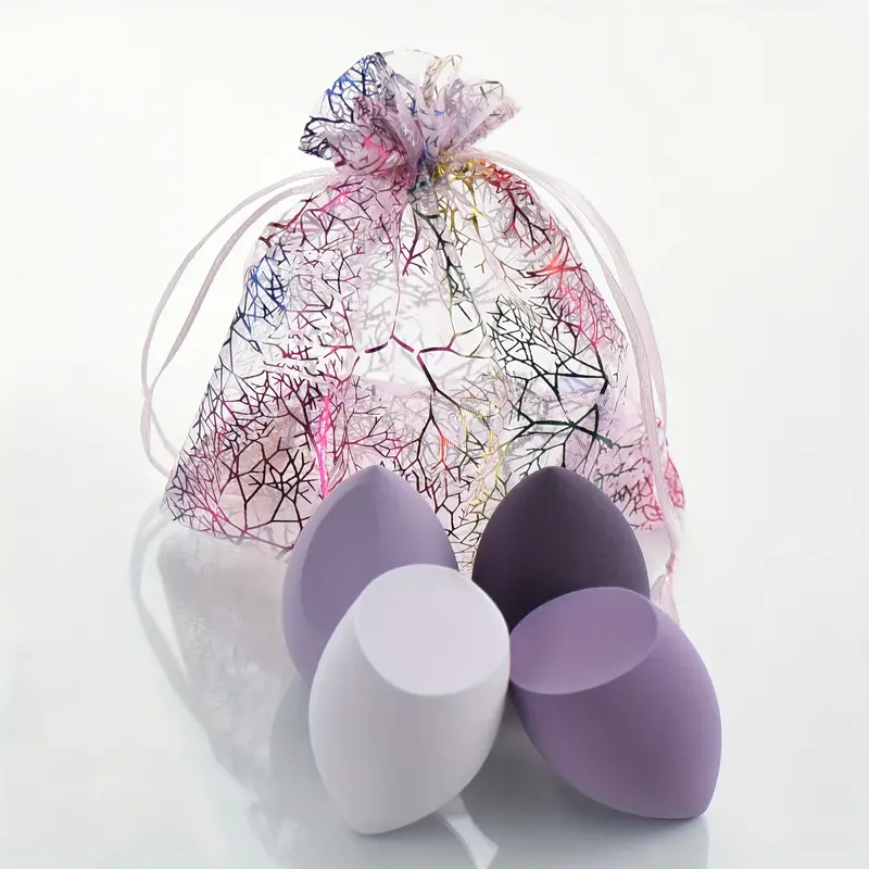 4 stk Soft Foundation Blending Beauty Sponge Lilla