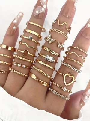 27 Stk Y2k Stil Stableringer Trendy Sommerfugl 