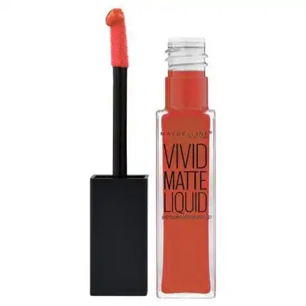 Maybelline Vivid Matte Liquid Lip Gloss 25 Orange Shot