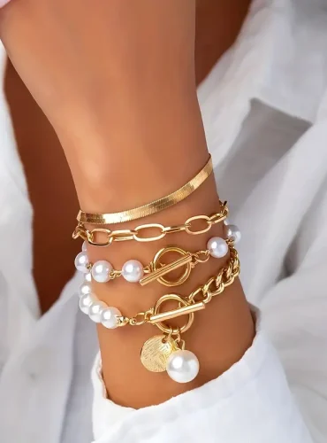 4-stk-Faux-Pearls-anheng-cubansk-kjede-armband-sett.webp