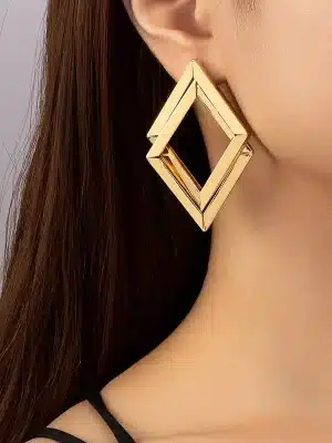 Øredobber Dobbeltlags Rhombus Design