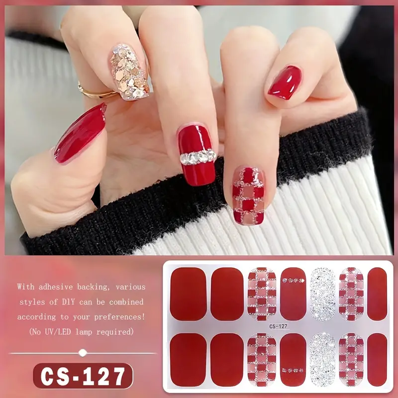 Cute Gel Nail Stickers Self-adhesive 127