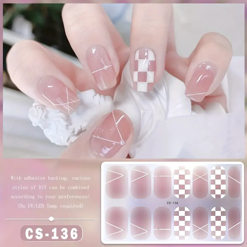 Cute Gel Nail Stickers Self-adhesive 136