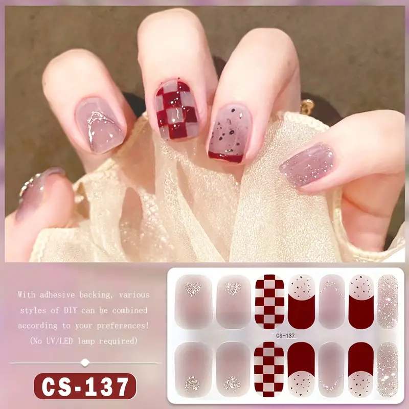Cute Gel Nail Stickers Self-adhesive 137