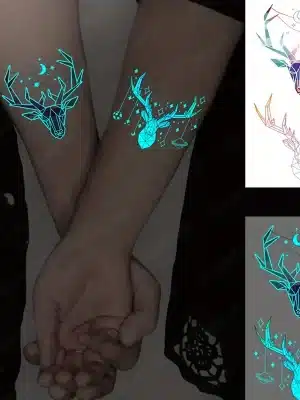 Blue Luminous waterproof Temporary Tattoo sticker HI027