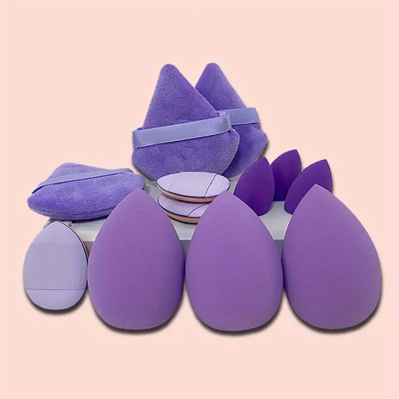 12 Pcs Powder Puff And Beauty Blender Sponge Set