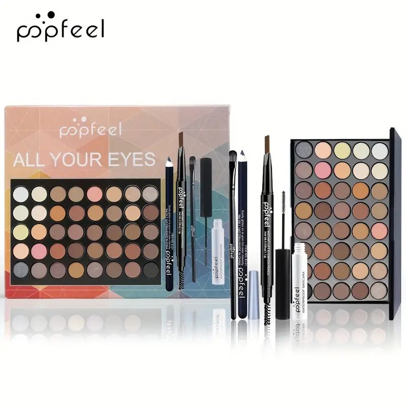 Small Gift Box With Eyeshadow Eyeliner Mascara Eyeshadow Brush Combo