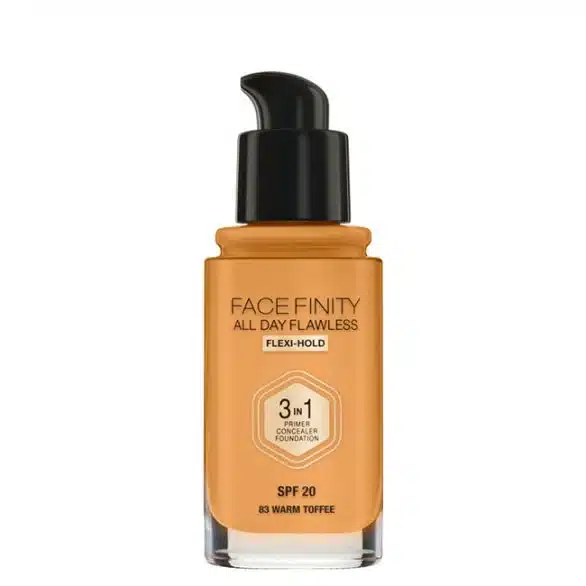 Max Factor Facefinity 3-in-1 All Day Flawless Liquid Foundation 83 Warm Toffee