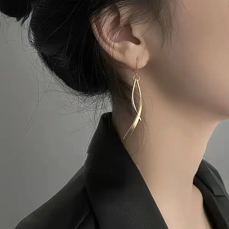 Gylden Uregelmessig Form Dangle