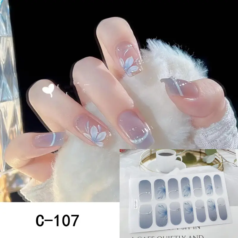 14pcs 3D Nail Strips c107