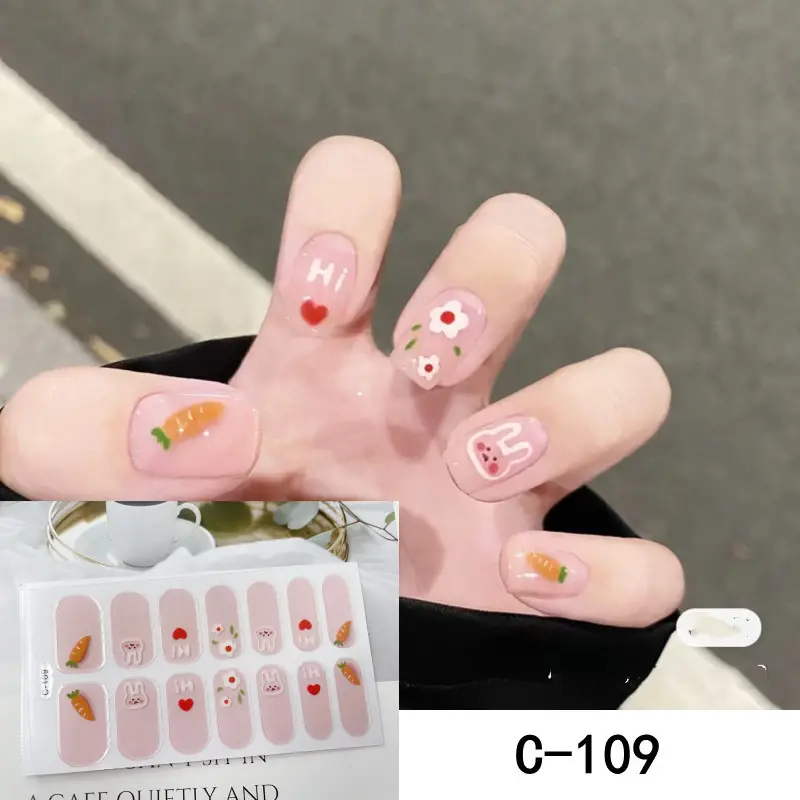 14pcs 3D Nail Strips c109