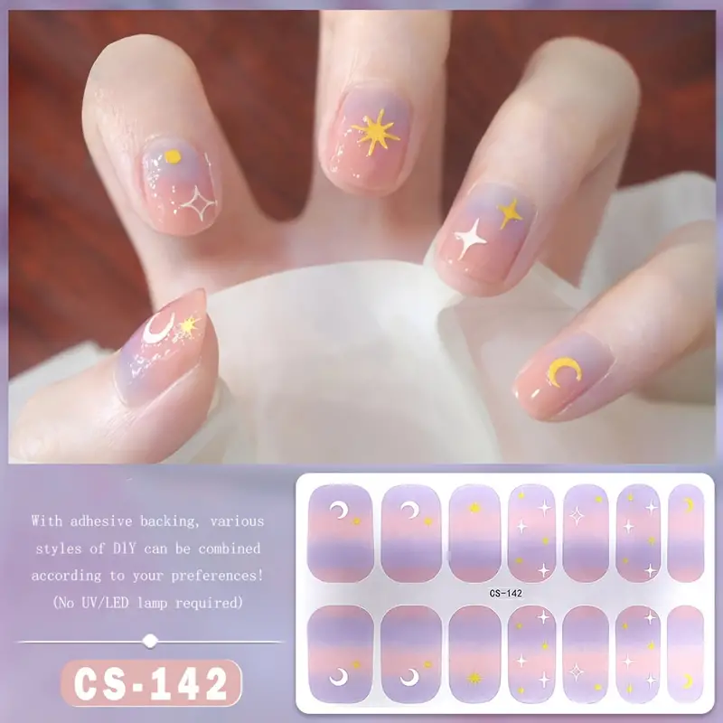 Cute Gel Nail Stickers Self-adhesive 142