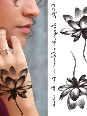 Tatoveringsklistremerker hand flowers kvinner