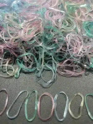 1000 mini gummibånd myke elastiske bånd for barnehår, fletninger hår