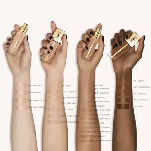 YSL Encre De Peau All Hours Foundation 24H Long-Wear Flawless Matte Full Coverage B20 Ivory